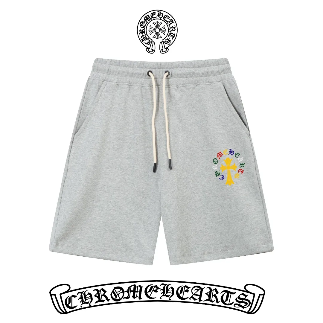 P230 top version, different currencies) ✨ Chrome hearts/Chrome hearts SS show style Slim-fitting lines simple printed letter Logo trendy shorts for men and women Compatible with all body types Black and white drawstring design on the waist elastic band Customized drawstring pockets with diagonal pocket design on both sides There is also a small pocket on the back Color: black gray Size S-XL